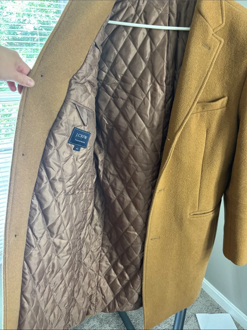 J. Crew Men's Wool Camel/Tan Single-Breasted Pea Coat